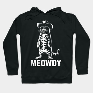 Cat Cowboy Cowgirl Country Western Meowdy Funny Cat Hoodie
